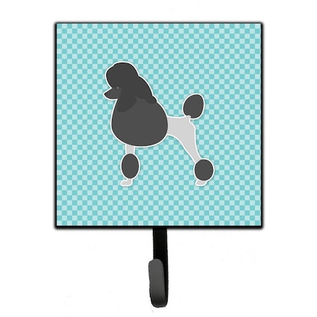 Jensendistributionservices Poodle Checkerboard Blue Leash or Key Holder MI1711101